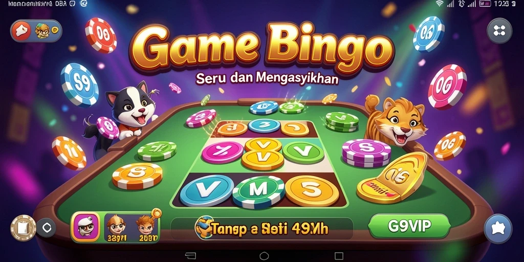 Tampilan menarik gameplay Bingo di G9VIP.