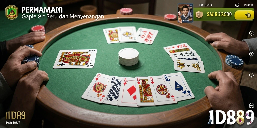Screenshot gameplay IDR89 yang menampilkan keseruan Gaple.