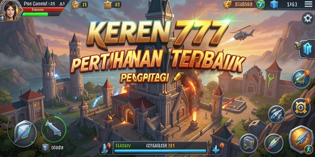 Screenshot menampilkan aksi seru dalam permainan Tower Defense KEREN777.