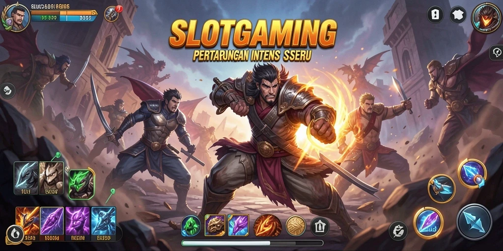 Tampilan gameplay pertarungan yang mendebarkan di SLOTGAMING.