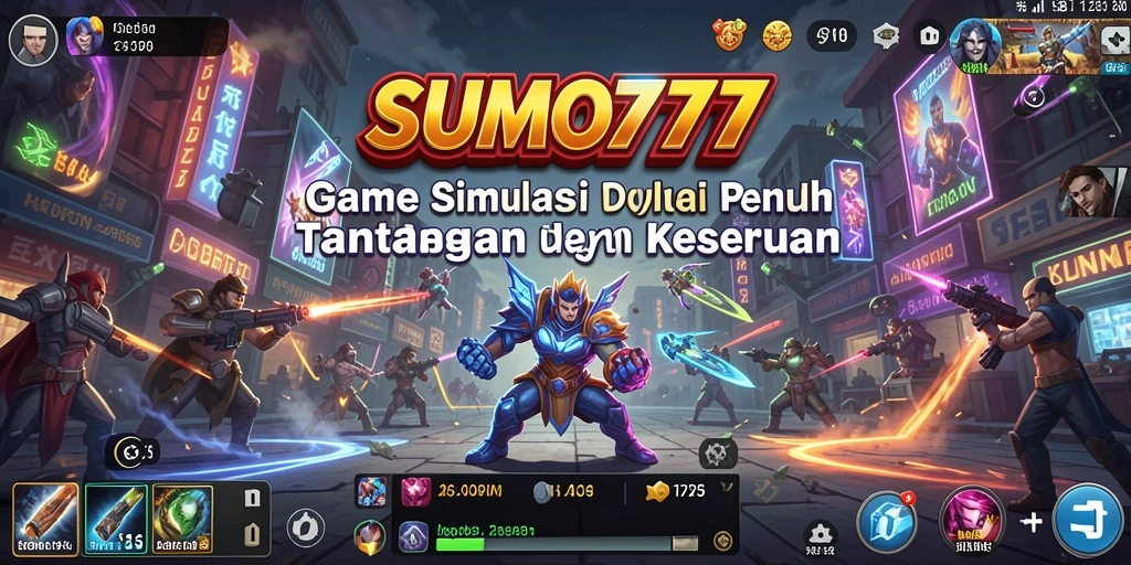 Tampilan aksi seru dalam gameplay SUMO777 yang penuh strategi.