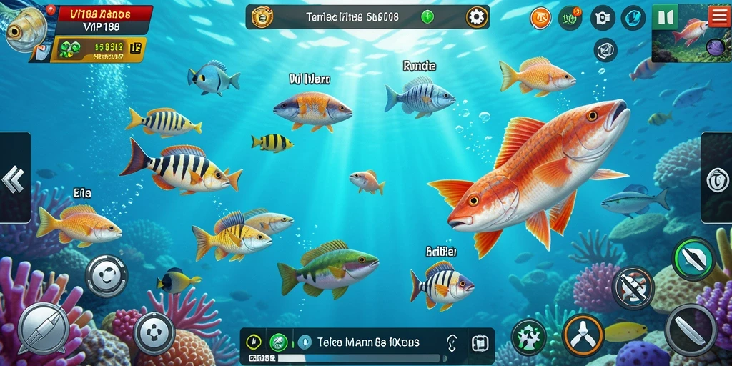 Screenshot gameplay Tembak Ikan VIP188 dengan grafis menarik.