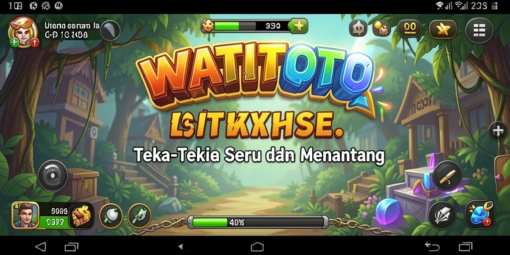 Gameplay WATITOTO yang menampilkan berbagai teka-teki menantang