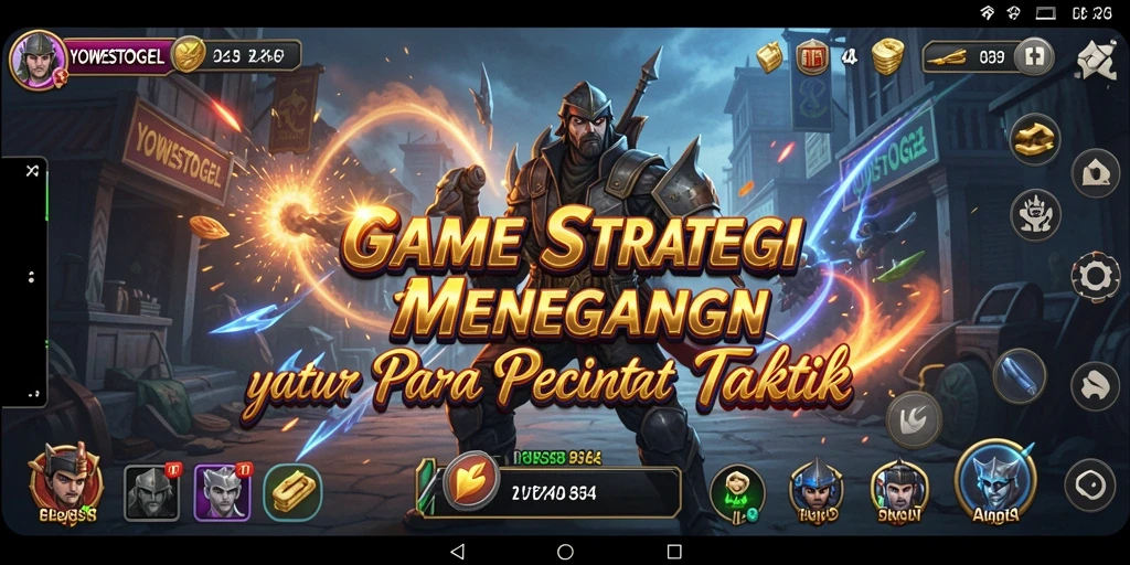 Tangkapan layar gameplay YOWESTOGEL yang menampilkan pertempuran strategi.